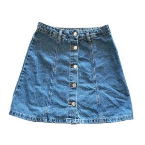 EUC H&M Button Front Denim Skirt